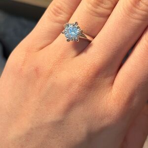 Engagement Ring - Diamond 2 Carat - 925 Sterling Silver - Moissanite Ring